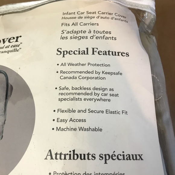 Gray Reversible Infant Car Seat Carrier Cover - Picture 5 of 5